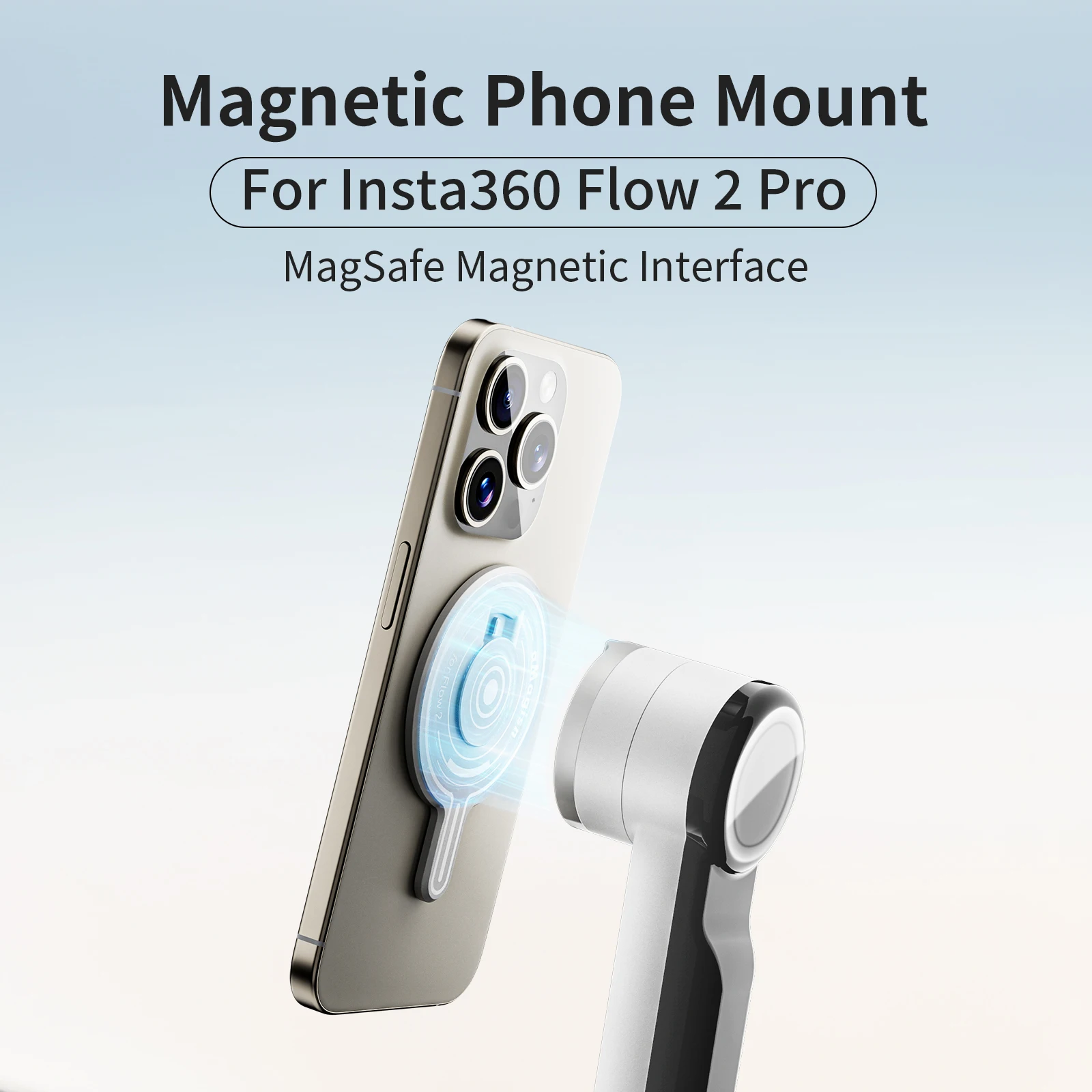 

for Insta360 Flow 2 Pro Handheld Gimbal Mobile Phone Magnetic Module Adapter Camera Accessories Aluminum Alloy