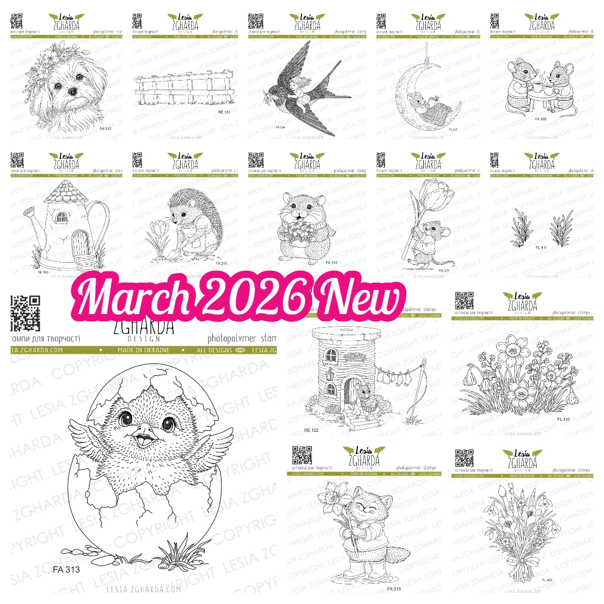 

Март 2026 Новинка: Деревянный забор Lesia Zgharda, Сказочный домик-катушка «Маленький утенок и яйцо» с штампами мышек, DIY альбом для скрапбукинга и открыток