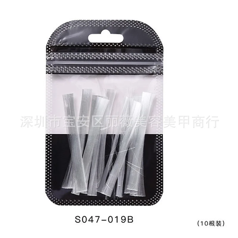 

10 шт., белое удлинительное волокно для маникюрного устройства естественного вида, прочные художественные аксессуары, волокнистая обертка для ногтей, материал для улучшения ногтей