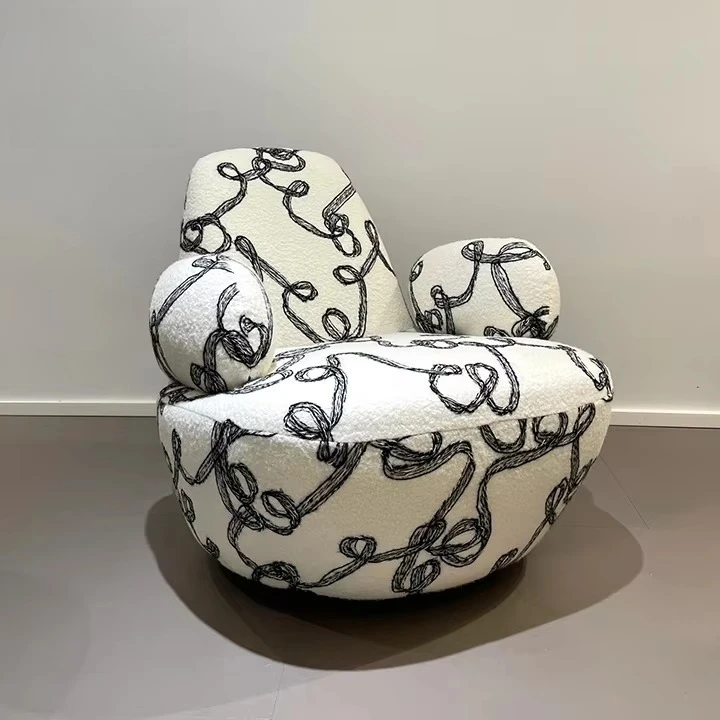 

Дизайнерское кресло высшего качества для гостиной, акцентное кресло с откидной спинкой, современное бархатное кресло