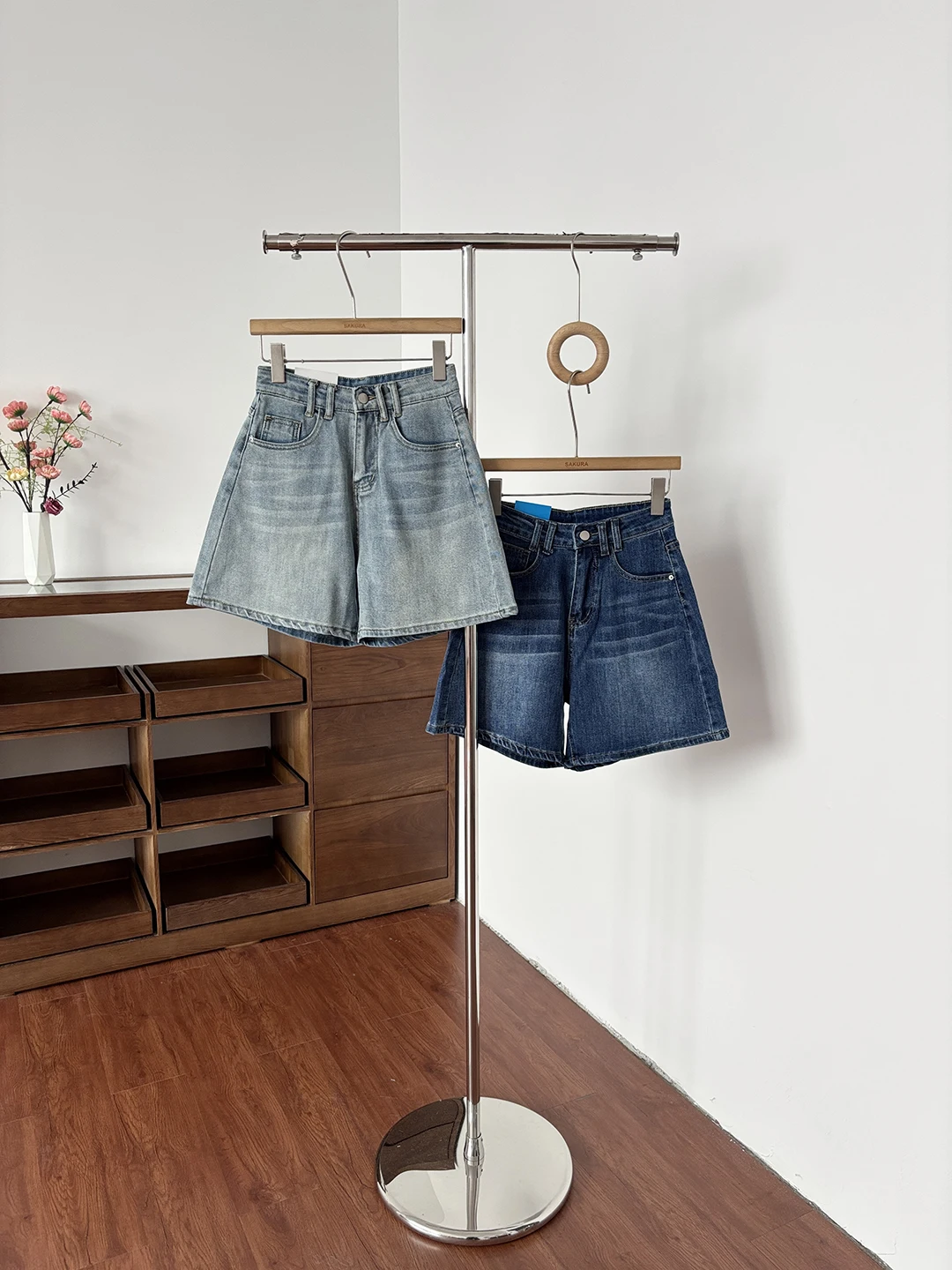 

Женские джинсы с высокой талией, свободного кроя, повседневные, весна-лето, новый стиль, корейский ретро-стиль, с эффектом потертости, широкие штанины, из полиэфирного волокна