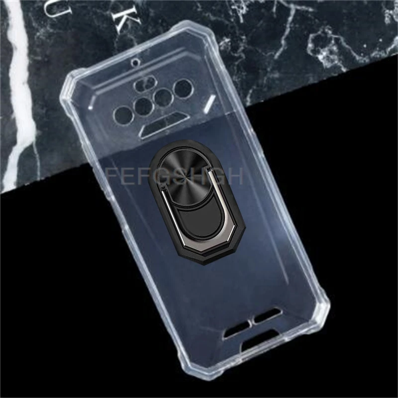 For Oukitel IIIF150 R2022 F150 R2022 Back Ring Holder Bracket Phone Cover TPU Soft Silicone Case