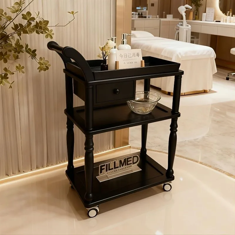 Simple high-end beauty salon special high-end tool cart, mobile cart storage instrument with drawer beauty cart
