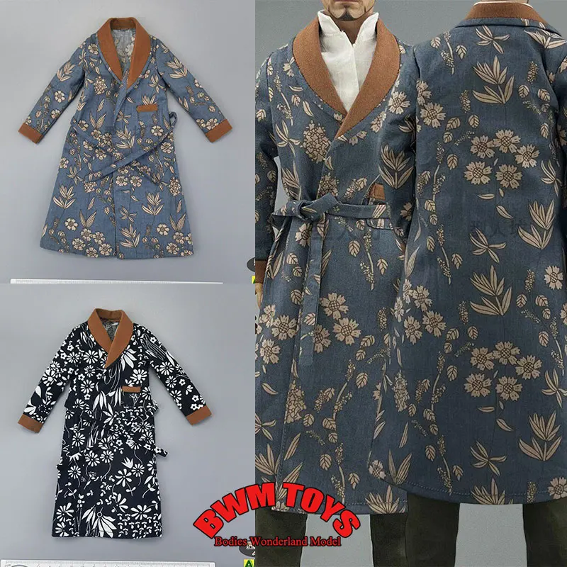 

In Stock 1/6 Scale Male Soldier Printed Lace Up Long Nightgown Model Clothes Accessories For 12inch Action Figure Doll