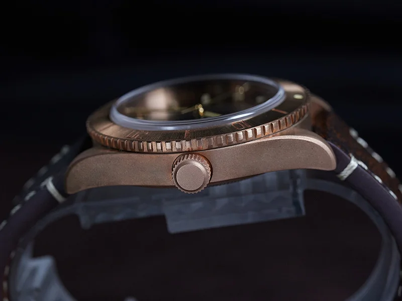 Baltany Мужские дайверские часы 44 мм бронзовые автоматические механические наручные часы с сапфировым стеклом 20ATM водонепроницаемые BGW-9 светящийся кожаный ремешок NH38