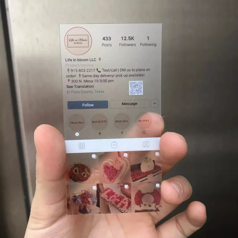 

200pcs Customized Instagram printing plastic card PVC business card design printed frosted plastic thank you card