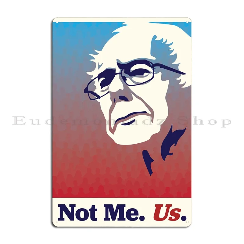 Bernie Sanders Metal Plaque Character Vintage Funny Rusty Party Club Tin Sign Poster