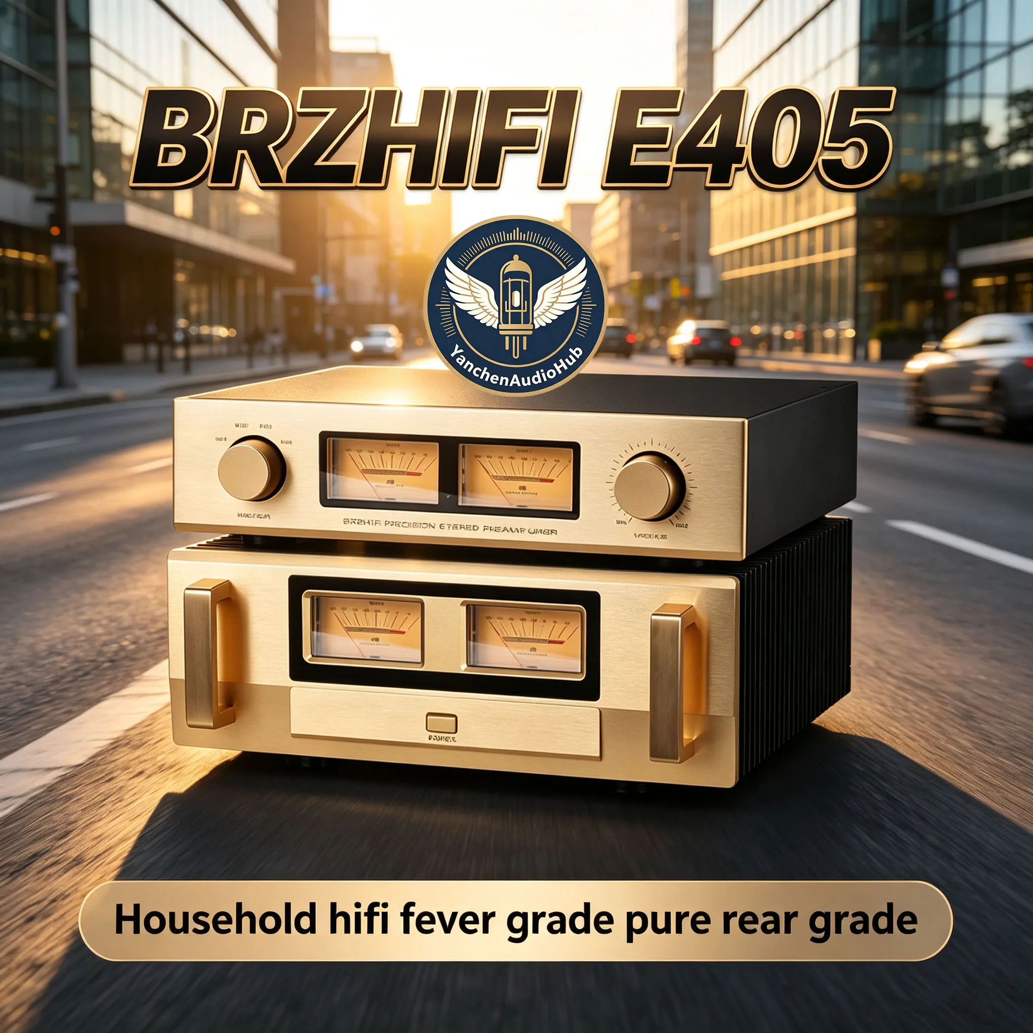 CHN 2027 New BRZHIFI-E405 Class A and B 300W High Power Amplifier Home hifi Fever Grade Pure Rear Grade