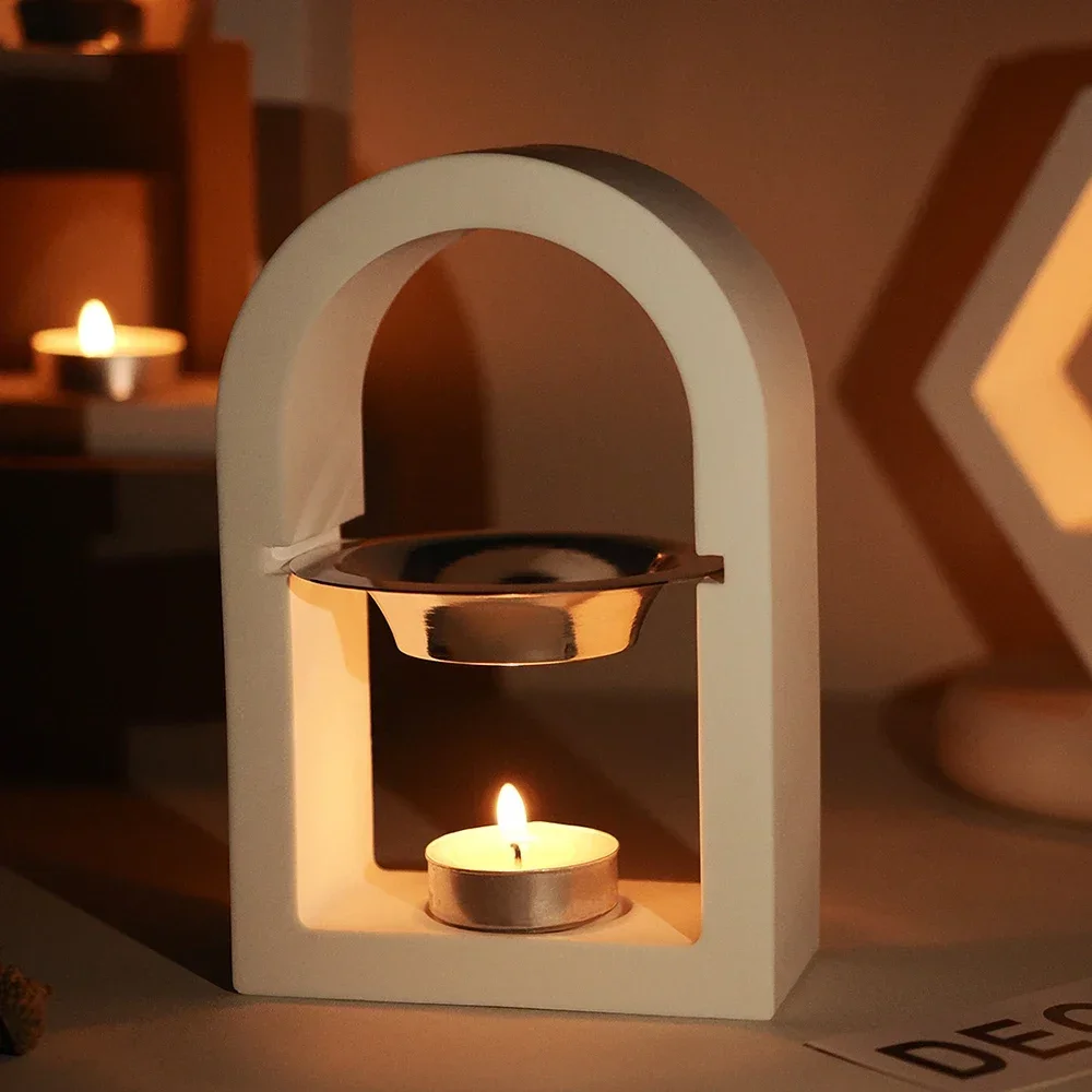 Essential Oil Candle Holder Silicone Resin Mold,DIY Aroma Diffuser Burner Molds,Multi-Purpose Reusable Art Mould for Home Decor