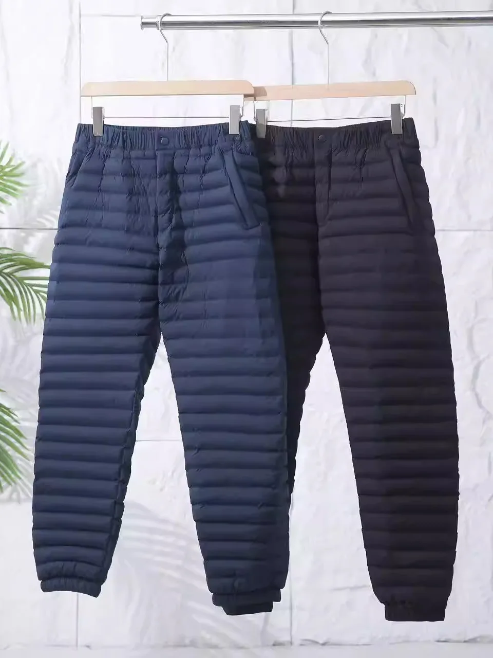 

Heavyweight Men's Winter Cotton Pants Thi Warm Sportswear Windproof Cold Resistant Straight Leg Long Trousers Basic Sle