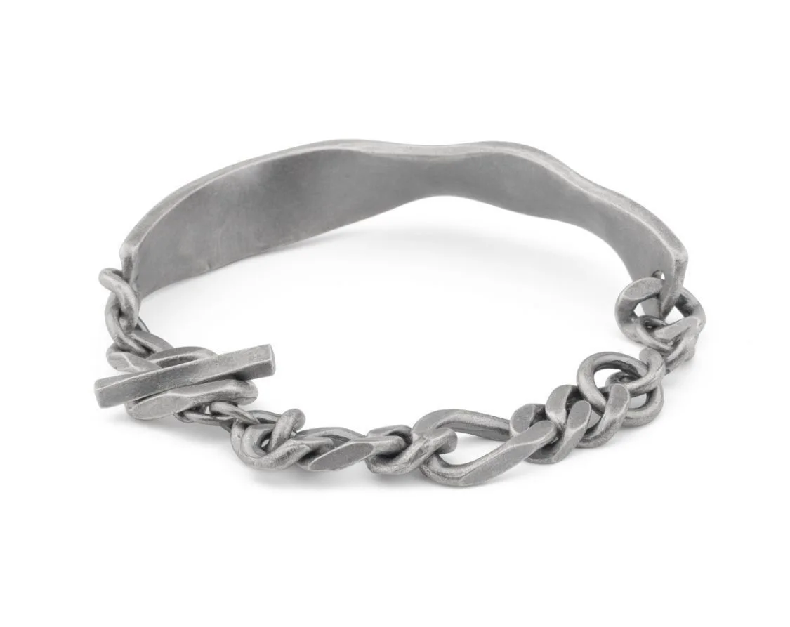 S925 Vintage Irregular Stitching T-Buckle Bracelet Women Men Rock Punk Jewelry Bracelets High Quality