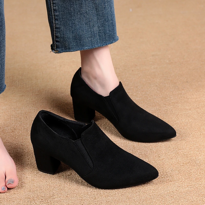 أشار تو حذاء نسائي بكعب عالٍ أحذية أنيقة مضخات مكتب الجلد المدبوغ أحذية امرأة 2025 الخريف موضة فستان مكتنز مثير Mujer Zapatillas #1