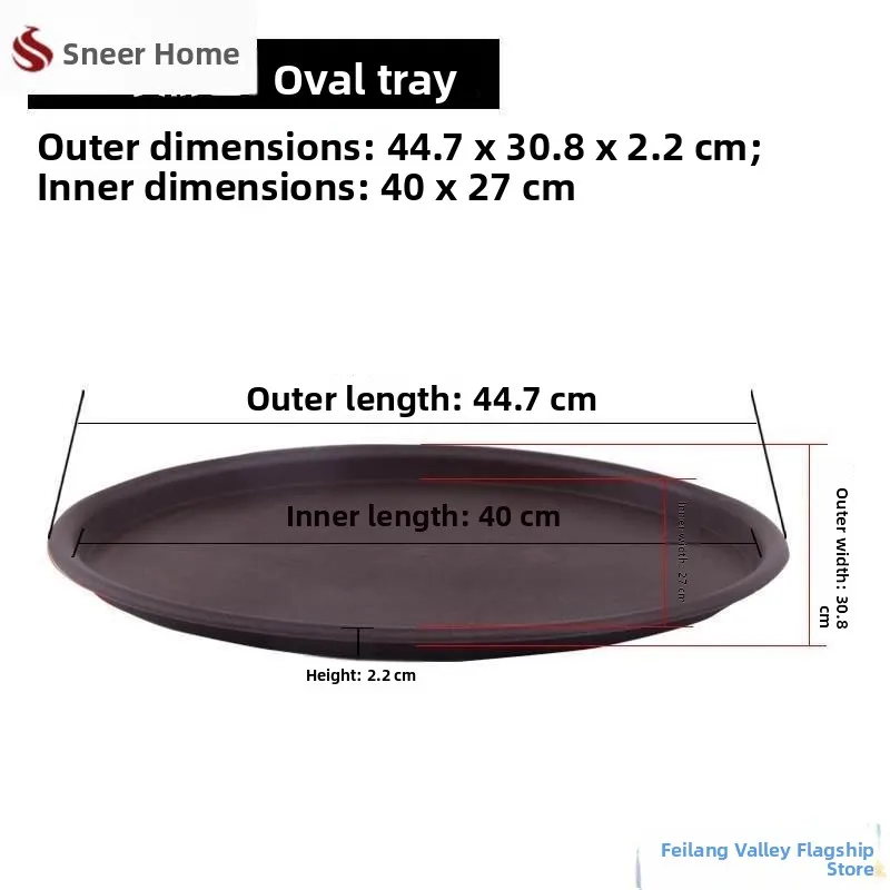 

Thiened Plastic Oval Plant Tray Cerc Potted Succulent Water ching Di Flower Holder Long Rectangular Pad Base