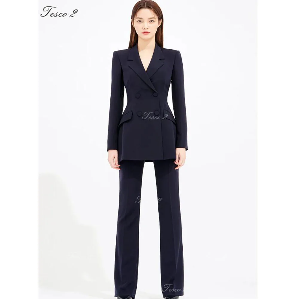 Tesco ผู้หญิง Elegant ชุด SLIM FIT กางเกงชุดสํานักงานอย่างเป็นทางการ Lady ชุดสูท 2024 ผู้หญิงแขนยาว Blazer 2 ชิ้นสําหรับการสําเร็จการศึกษา