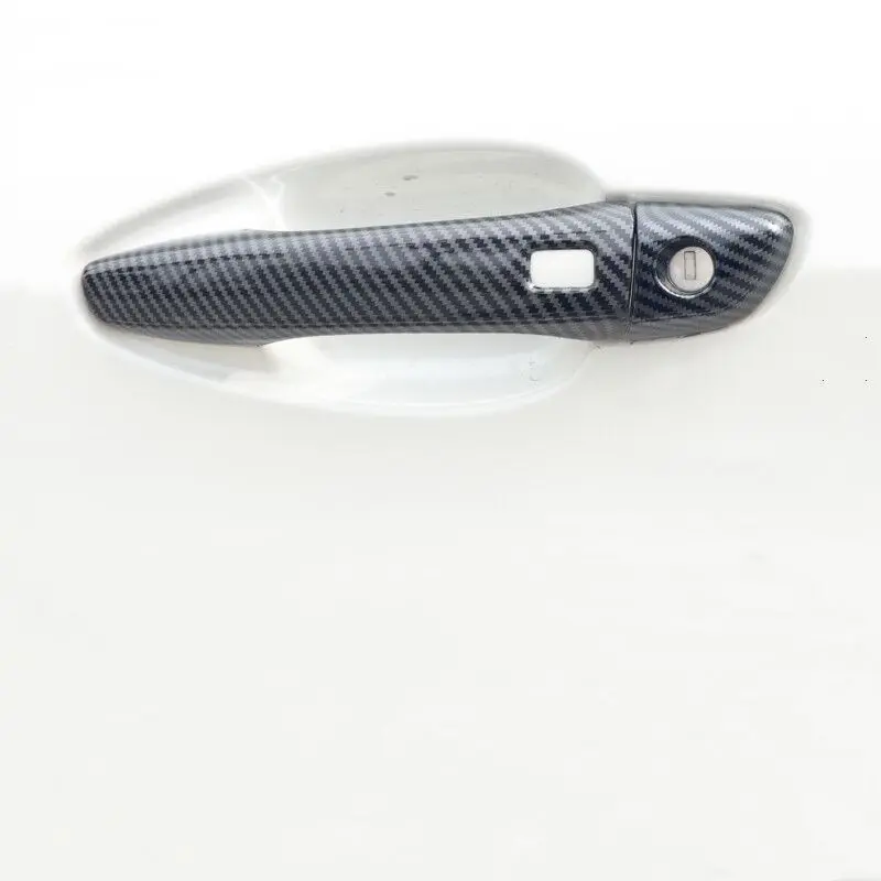 Chrome Carbon Fiber Car Door Handle Cover Trim Sticker For Peugeot Rifter Partner 2018 2019 2020 2021 Styling Accessories