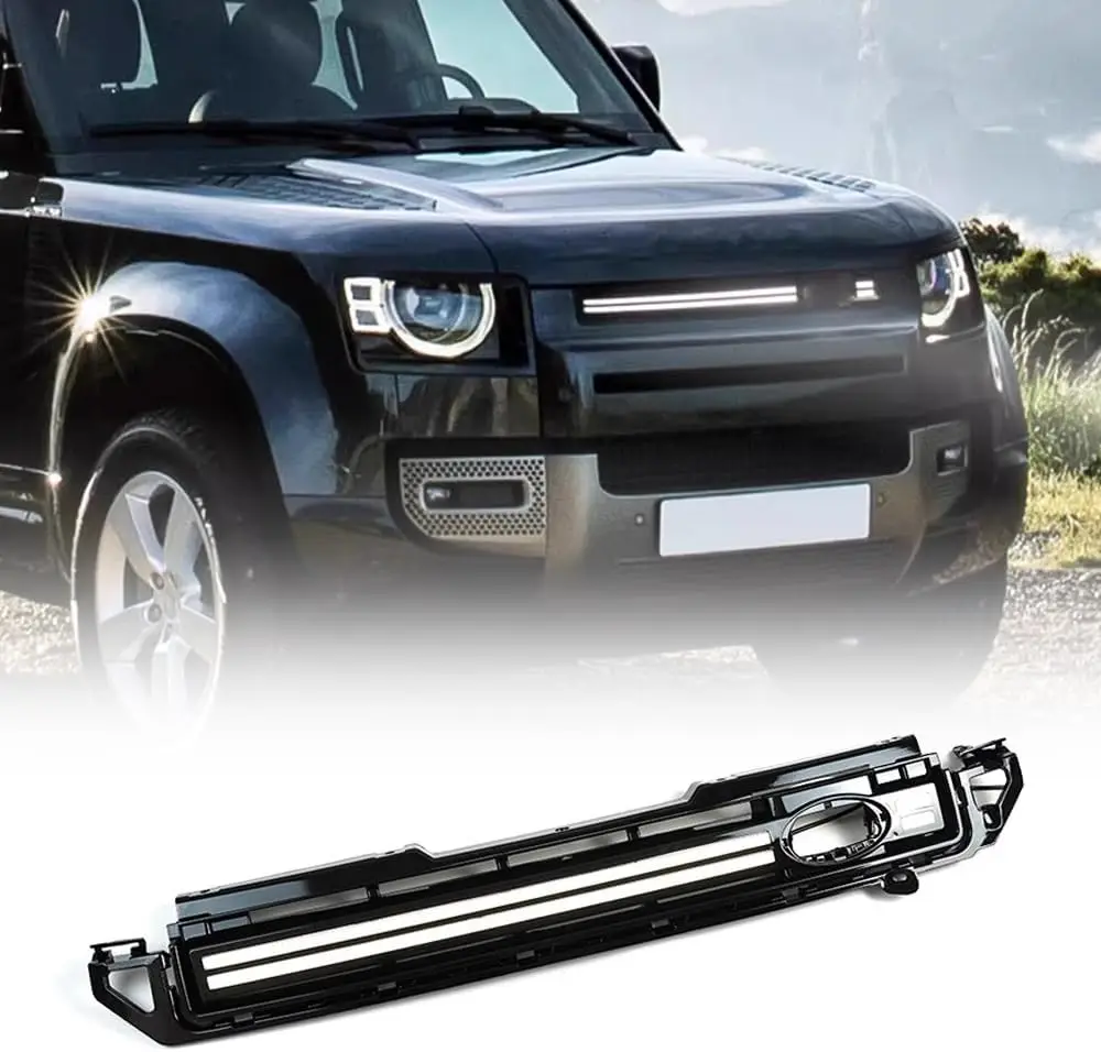 

1 шт., белая решетка для Land Rover Defender 90 110 130 2020-2023, передние лампы DRL, аксессуары