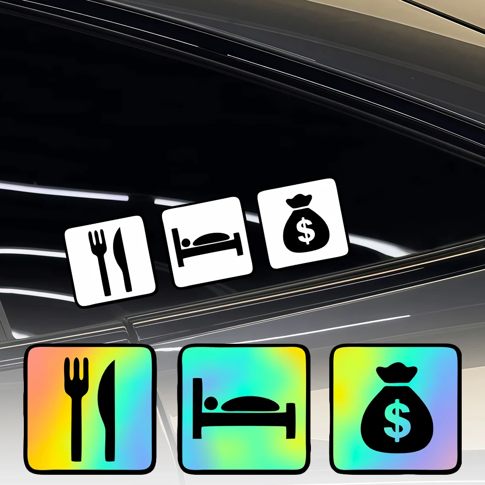 

1 шт. креативные забавные водонепроницаемые виниловые наклейки на мотоциклы с надписями «Ешь, Спи, Зарабатывай» для топливных баков, обтекателей, автомобильных окон, скутеров