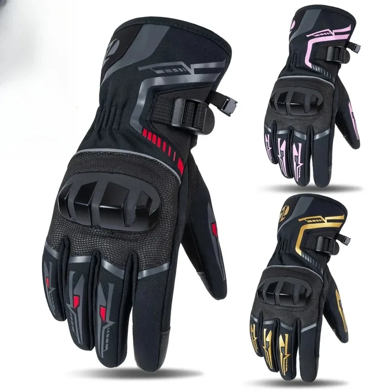 Winter Coldproof Riding Equipment Thermal Windproof Waterproof Gloves Resistant Fleece Lined Motorcycle Glove For Men Women