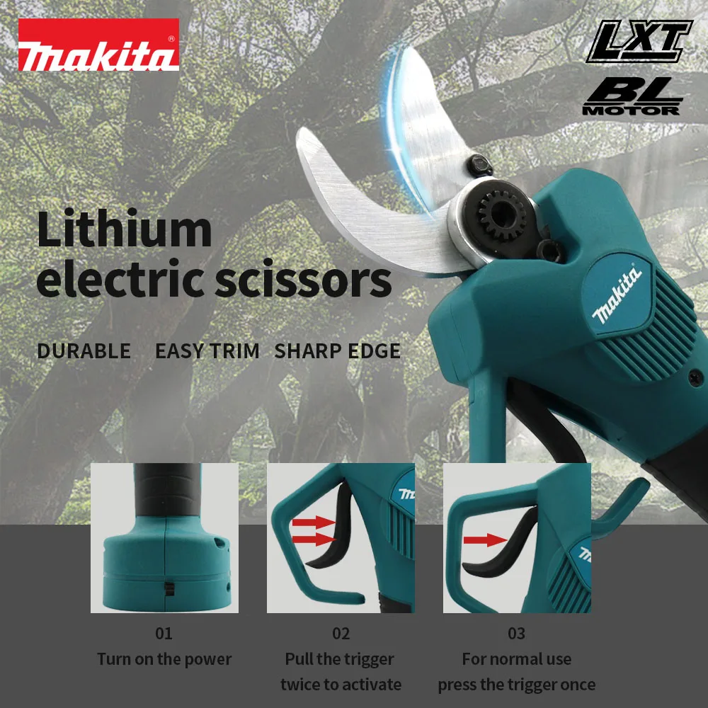 Brushless Electric Pruning Shears Garden Tool Battery Pruner Cordless Electric Garden Scissors Fruit Tree For Makita 18V Battery