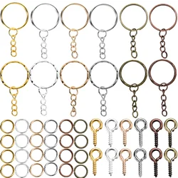 LLavero de 110/220 Uds., anillos abiertos para saltar, alfileres para ojos, Kits de accesorios para hacer joyas, llavero de resina epoxi DIY, colgantes