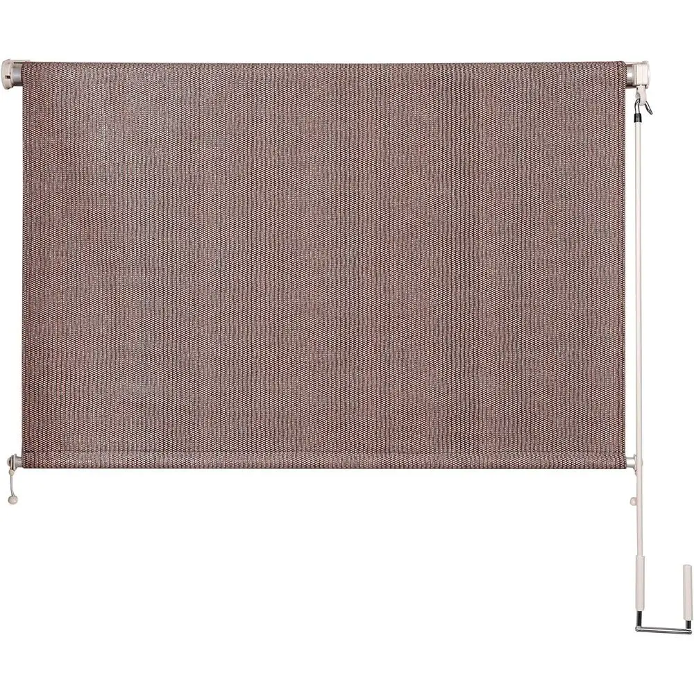 

Рулонная штора с ручным приводом, безопасная для детей, для улицы, 60 x 72, цвет мокко, для патио, газона, перголы, сада, веранды, беседки и пирса.