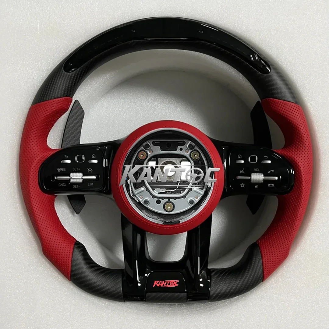 Customization Matte Carbon Fiber Steering Wheel for Mercedes Benz W205 C63 808 E43 C300 C200 GLC SLK A45 Auto Car Accessories