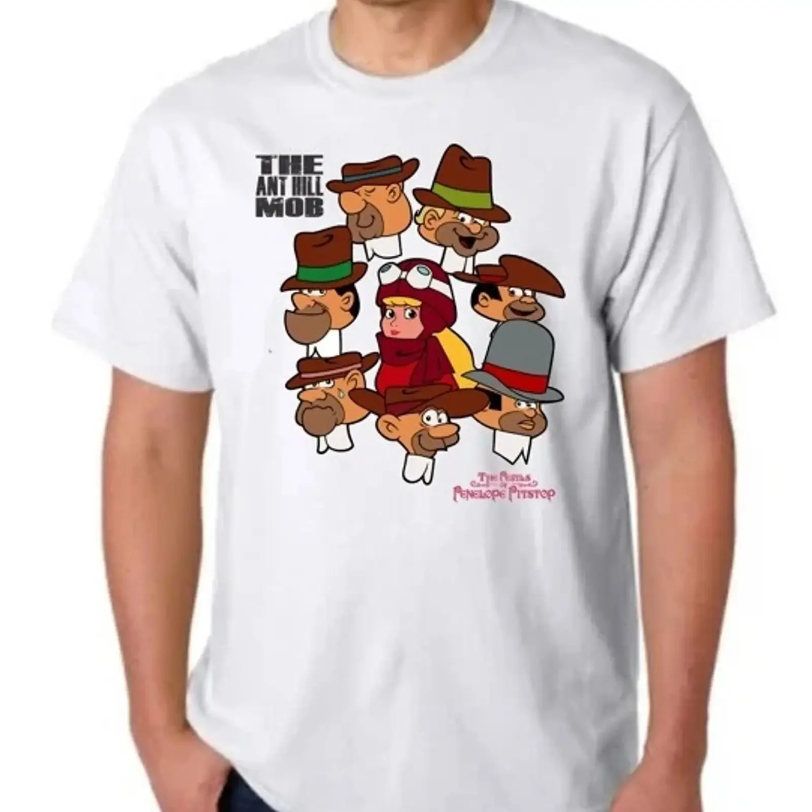 THE ANT HILL MOB AND PENELOPE PITSTOP T SHIRT CARTOON HANNA BARBERA Image 1 of 4 vintage Washed Versatile Unisex Slightly
