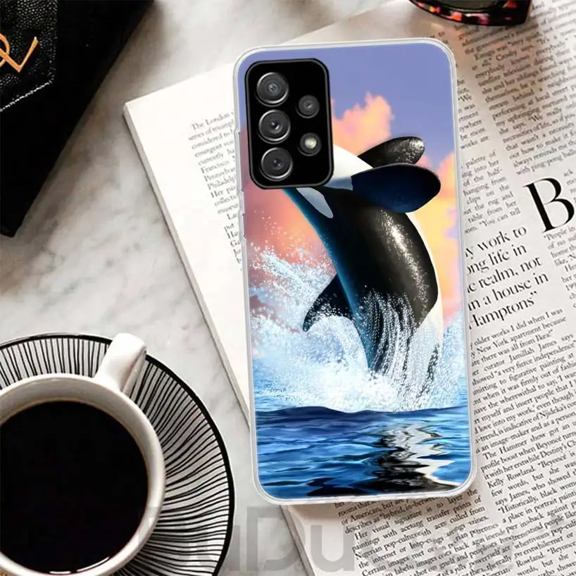 Sea Orcinus Orca Cover For Samsung Galaxy A51 A50 A71 A70 Phone Case A21S A31 A41 A10 A20E A30 A40 A01 A11 A6 A7 A8 A9 Coque