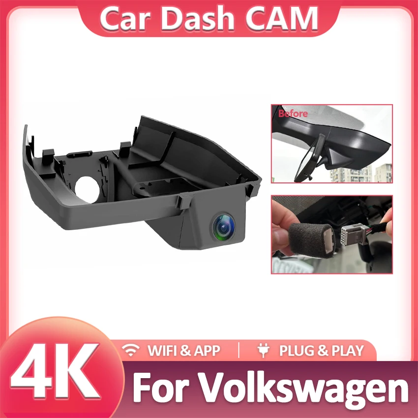 New! 4K 2160P Dash Cam for Volkswagen ID.3 ID3 ID 3 2026-2020, Dashcam for Cupra Born, Car Accessories, Car DVR for VW ID.3