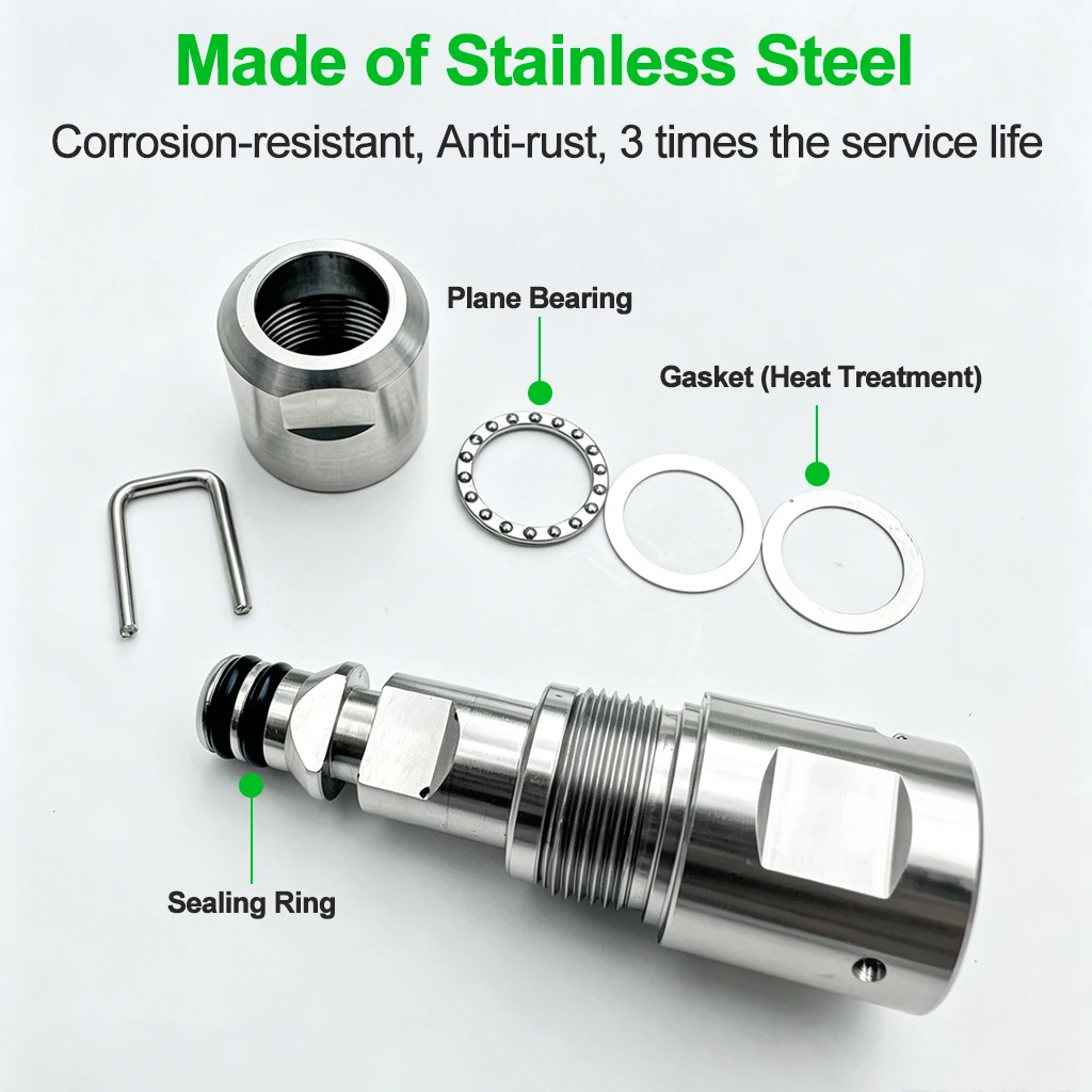 Pressure Washer Hose Swivel Fitting, 360° Swivel Quick Connector, Stainless Steel Kink-Free Connector for Kar-cher, Bosch, AR