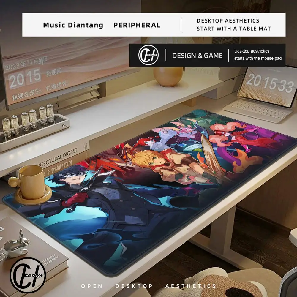 

D-DEMON-SLAYER Mouse Pad Cute HD Desk Pad Extended Gaming Keyboard Mats Large 90x40cm XXL Gamer Mousepad