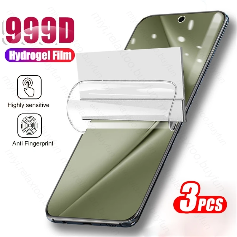 3PCS 999D Curved Soft Hydrogel Film For Huawei Pura 70 Ultra Pro 5G Screen Protector Not Glass Hauwei Pura70 Pura70pro Pura70u