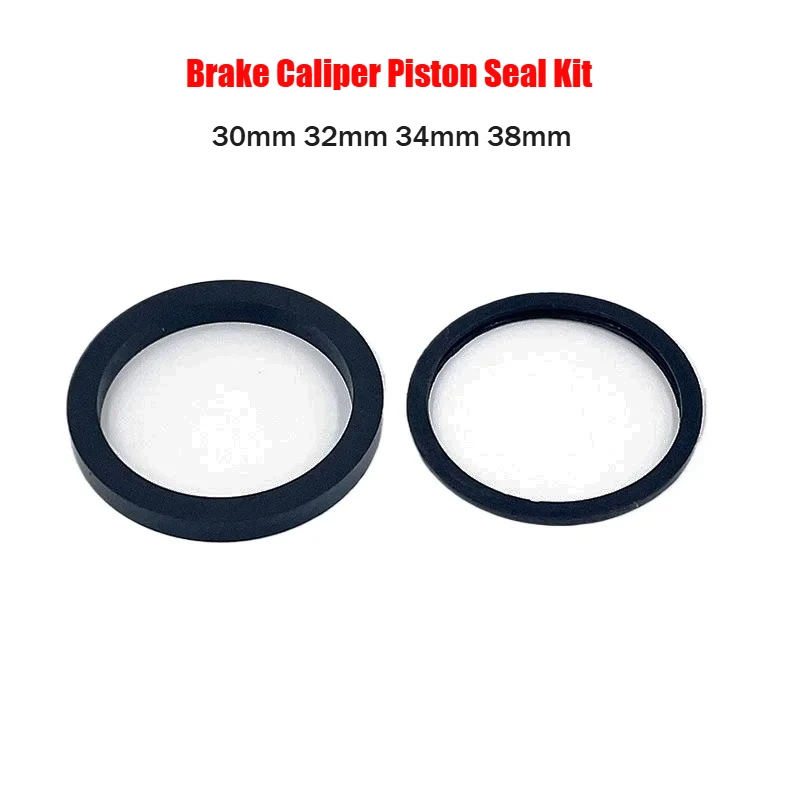 Motorcycle E-Bike Disc Brake Caliper Piston Kit Square Cut Seal & Dust Seal 30mm 32mm 34mm 38mm Oil Leak Proof Rubber Ring