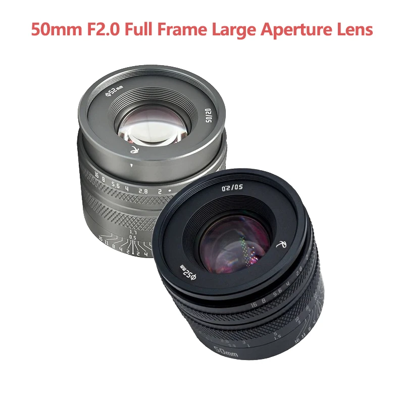 

50mm F2.0 Full Frame Large Aperture Portrait Lens for Sony Mouth E, Canon R50, Fuji Mouth X