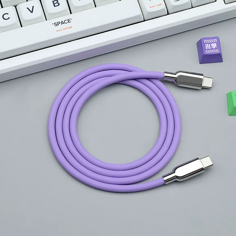 240W USB-C naar USB-C kabel, PD snelladen, siliconen oplaadkabel voor iPhone 17, 16, 15 Pro Max, MacBook, Samsung, Xiaomi