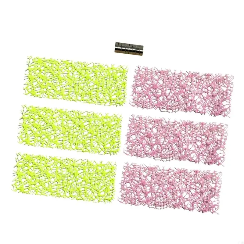 6PCS Springende Spinnen Lebensraum Zubehör Magnetische Spinnen Web Dekorationen für Spinnen Klettern und Verstecken B03E – Detail 2