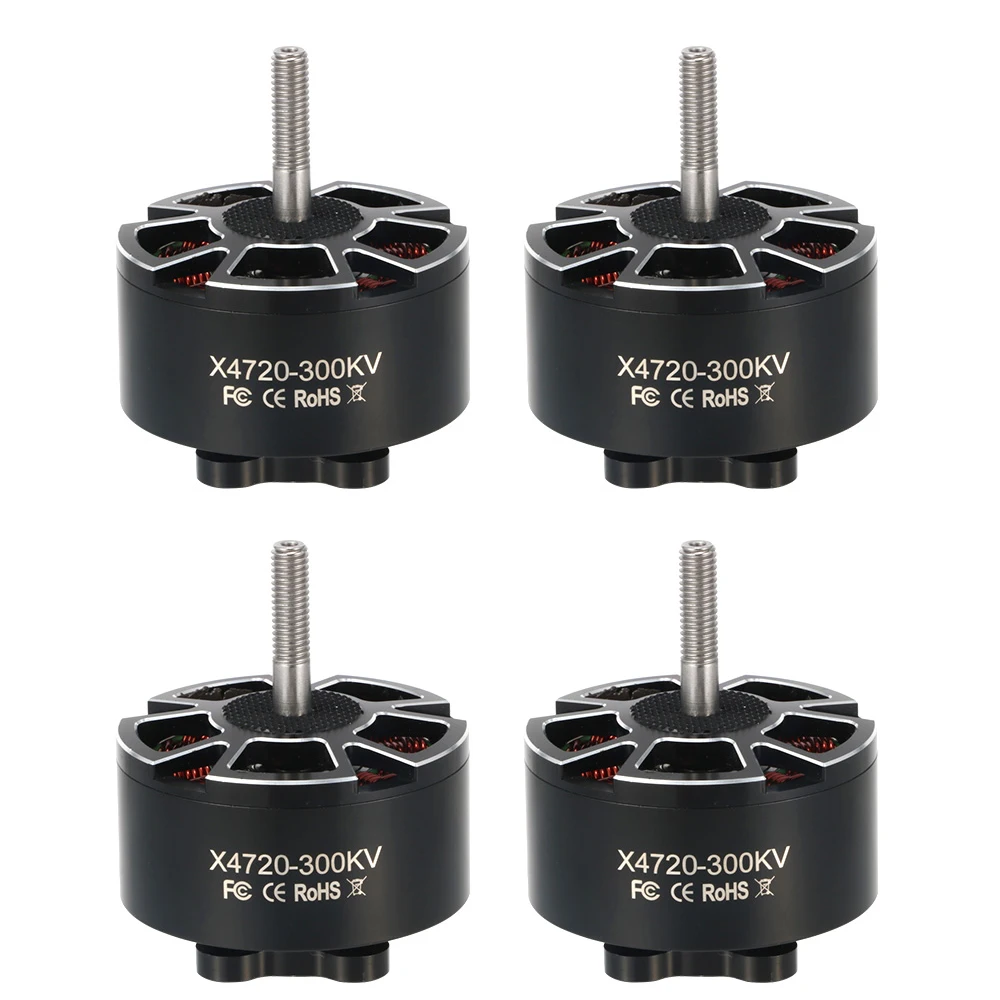 4 Pcs High Torque Angel X4720 300KV Outrunner Motor Support 12S for 13-15 Inches Cinematic FPV Quad RC Aircraft