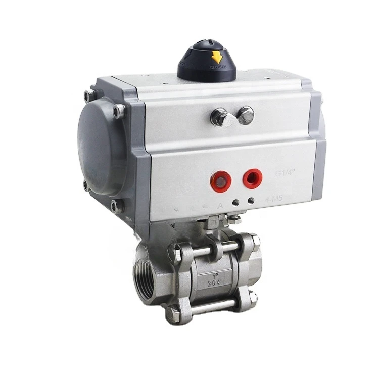 AT-63D series double acting pneumatic rotary actuator ball valve butterfly  spring return