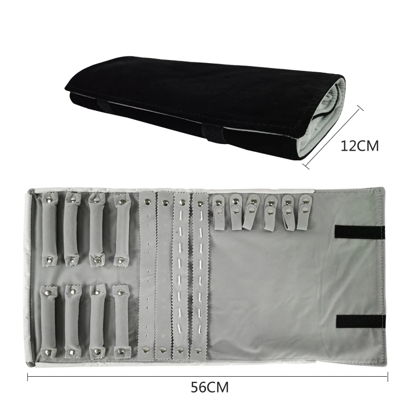 

High-quality Velvet Jewelry Display Storage Bag Ring Earring Necklace Pendant Bracelet Multi-functional Jewelry Storage Rolls