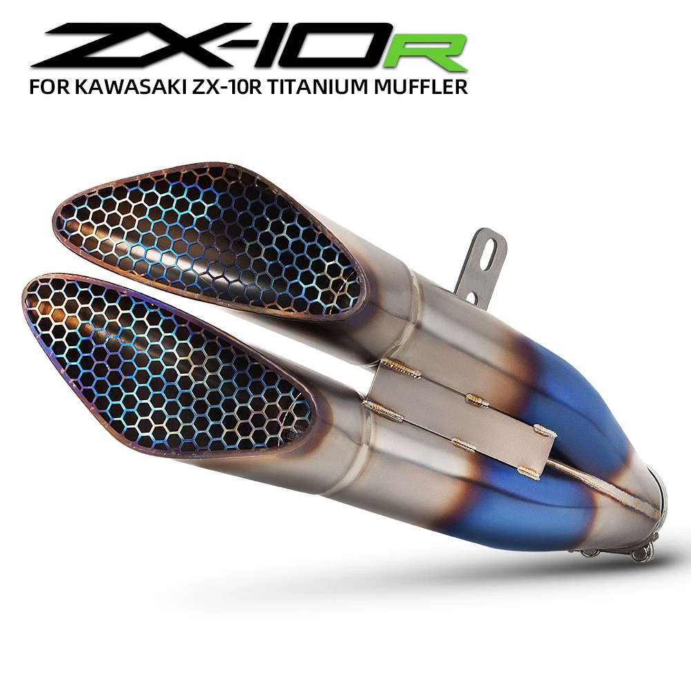 

Надеваемая гоночная линия Escape GP Racer, титановый сотовый кованый выхлопной комплект мотоцикла для kawasaki zx10r zx-10r zx10rr 2021-2024