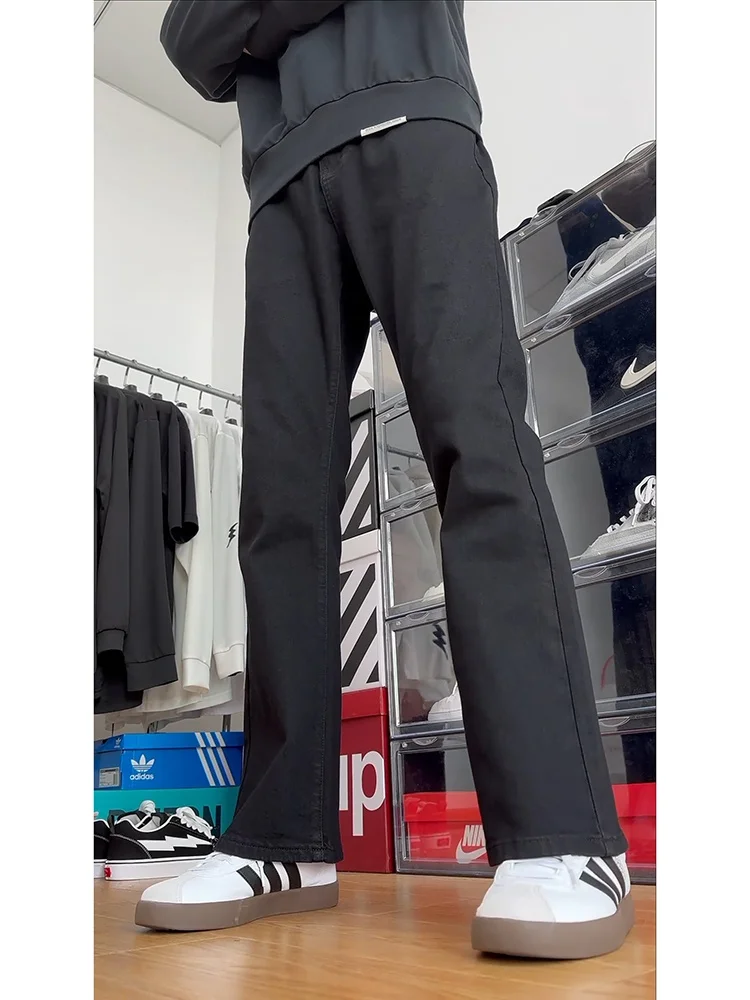 

Bla American Sle Men's Jeans Spring Autumn Slim Straight Leg Long Pants Micro Flared Cleanfit Youth Trend Wear Resistant