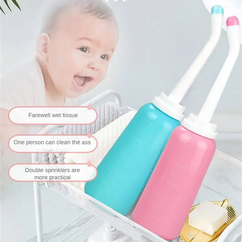 Handheld Spray Portable Cleanable 500ml Pte Handheld Wash Ass Small Cleaning Toilet Spray Travel Carry Blue Sitz Spray