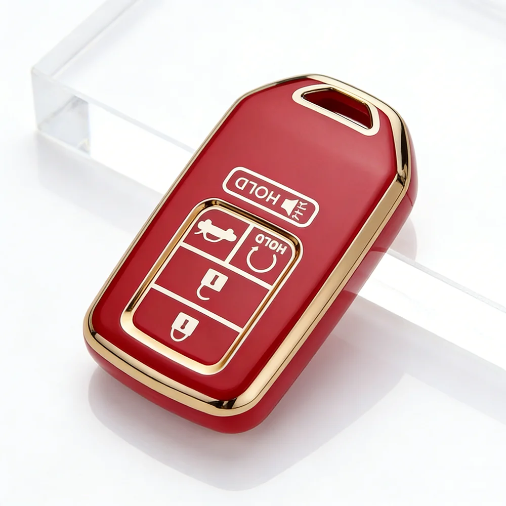 TPU Car Remote Key Case For Honda CRV CR-V Fit Civic Accord HR-V HRV City Odyssey XR-V Key Cover Holder Protector Key Chain Set