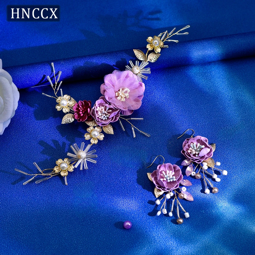 YouLaPan Exquisite Floral Headbands Paired Pearl Handmade Suitable Brides Wedding Ladies Dances Banquets Hair Accessories HP190