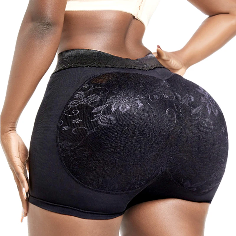Hüftverstärkende Shorts Po-Lifter Gepolsterte Unterwäsche Gesäßpolster Kissen Booty Boyshort Shapewear Körperformer Fajas Kolumbianischer Gürtel