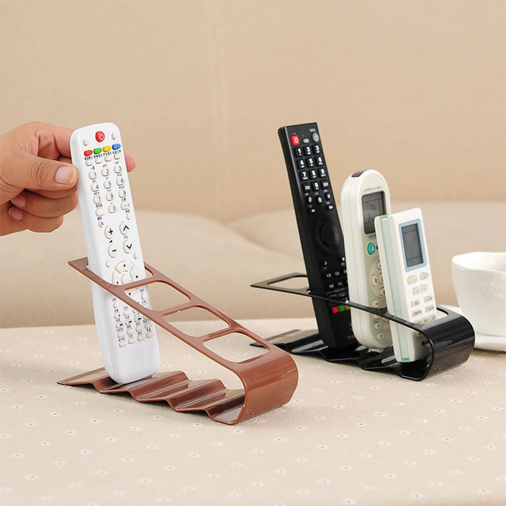 

2 Pcs Remote Control Holder Iron Organizer Rack for Table Storage Simple Design Material Remote Caddy Box