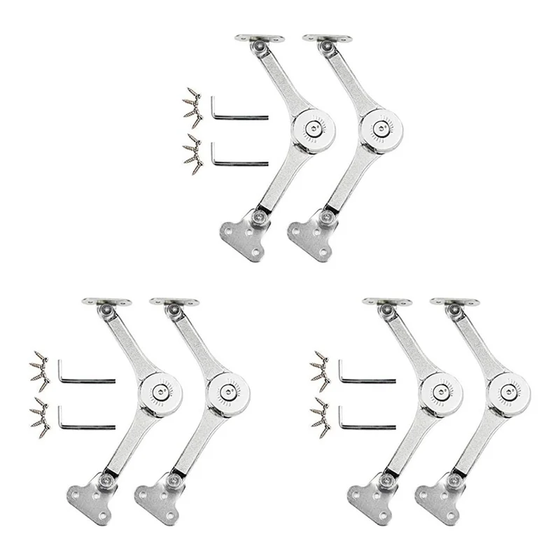 

Heavy Duty Hinge Lid Support Hinge Hinge Soft Close Chest Hinge Support For Cabinet Kitchen Wardrobe 6 PCS-A68E