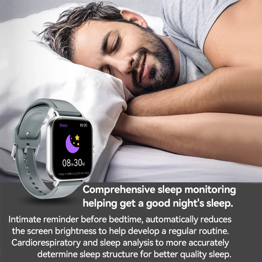 2025 Smartwatch هاتف أندرويد 1.44 بوصة HD شاشة بلوتوث دعوة الدم الأكسجين/مراقبة الضغط ساعة ذكية النساء الرجال هدية