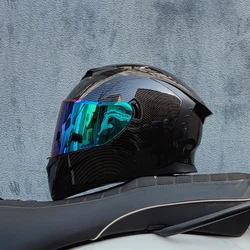 LVS Motorcycle full face helmet DOT approved casque arai reply with built-in sunshade racing helmet cap