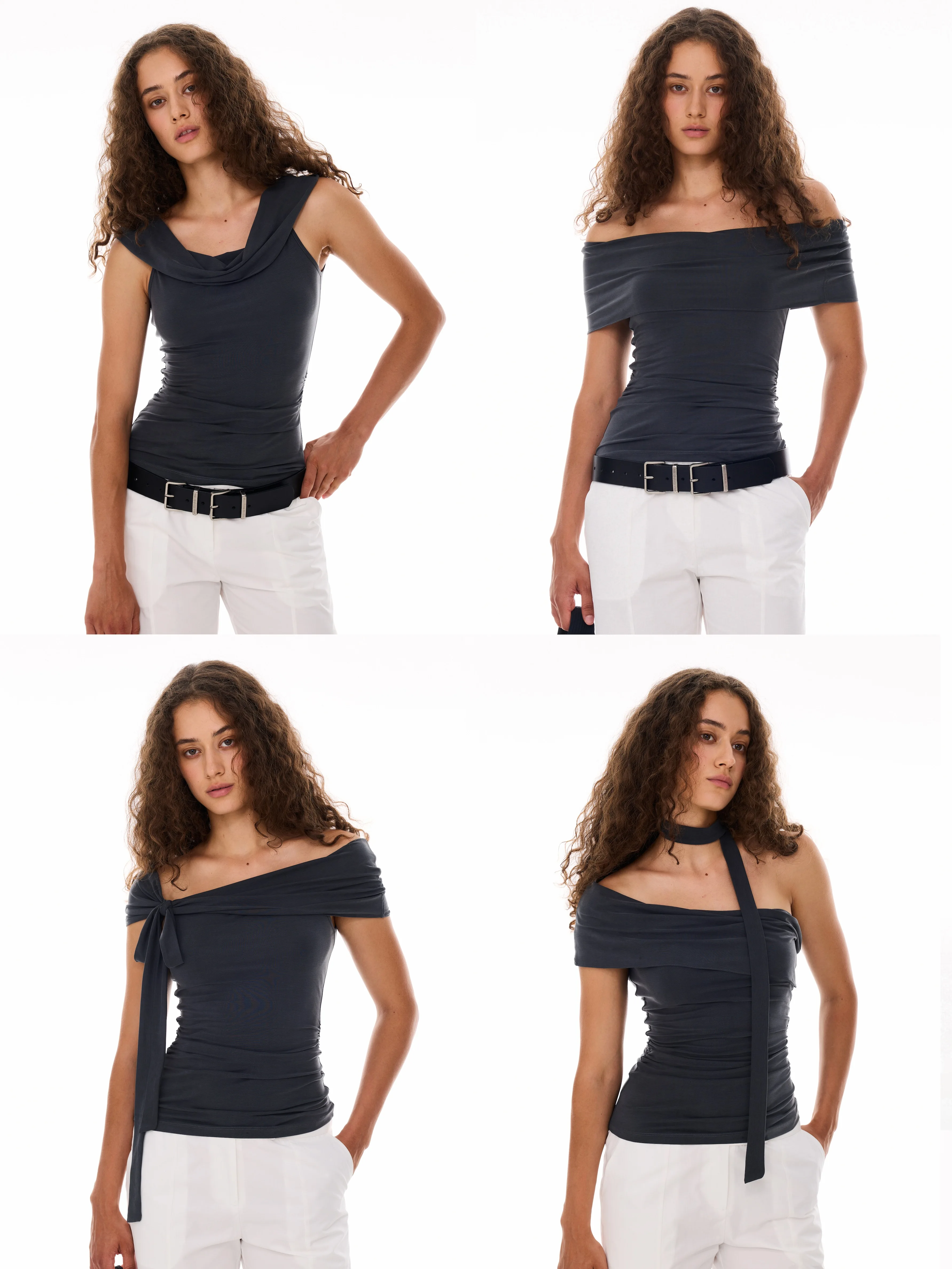 Dozzease Elastic Slim Fit Comfortable Lightweight One Shoulder T-Shirt Women Summer Sleeveless Tie Dye Elegant Style Versatil...